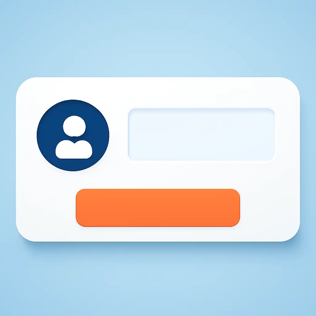Close-up of button or form field for business
